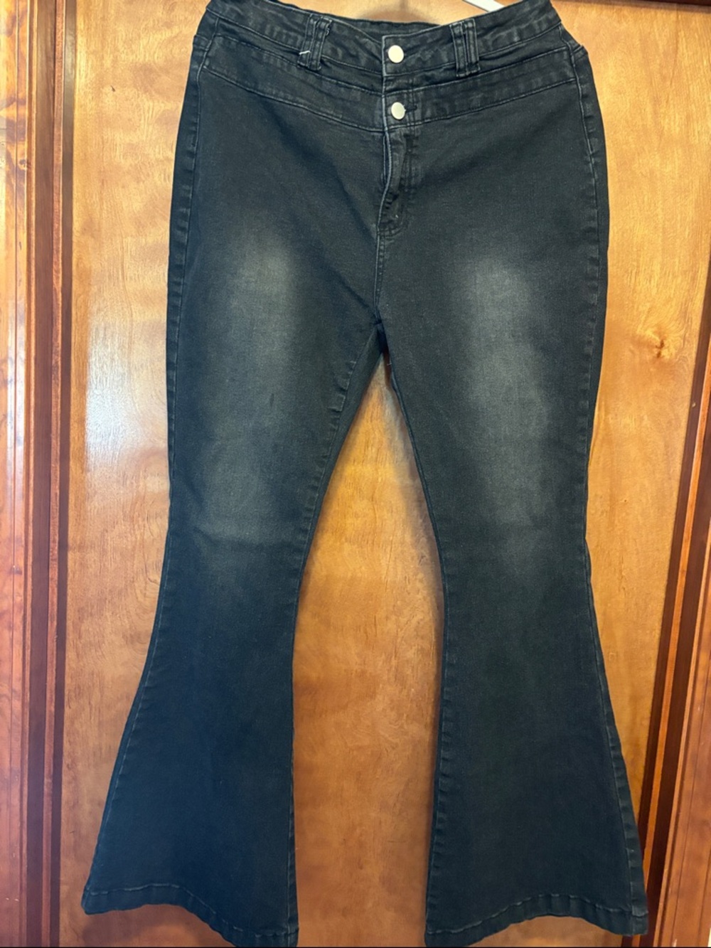 High-Rise Black Flared Jeans for Women